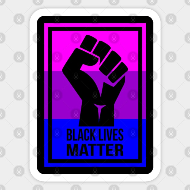 fist - bisexual BLM Sticker by schreynal